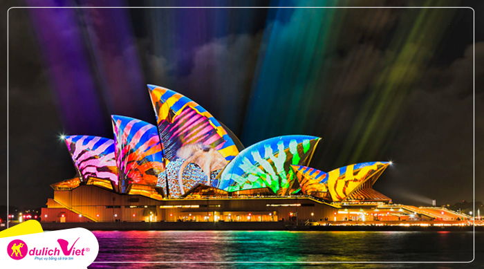 Du lịch Úc mùa Thu - Lễ hội ánh sáng vivid Sydney từ Sài Gòn 2025